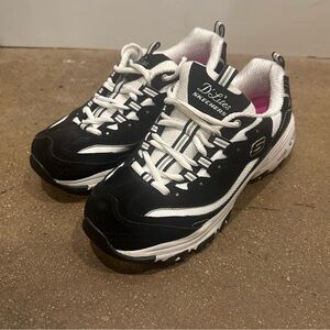 Skechers D’Lites Women's Black and White Sneakers